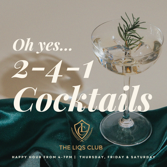 Happy Hour @ The Liqs Club - Thursday Friday & Saturday - 4pm until 7pm -  Members and guests. No need to book.