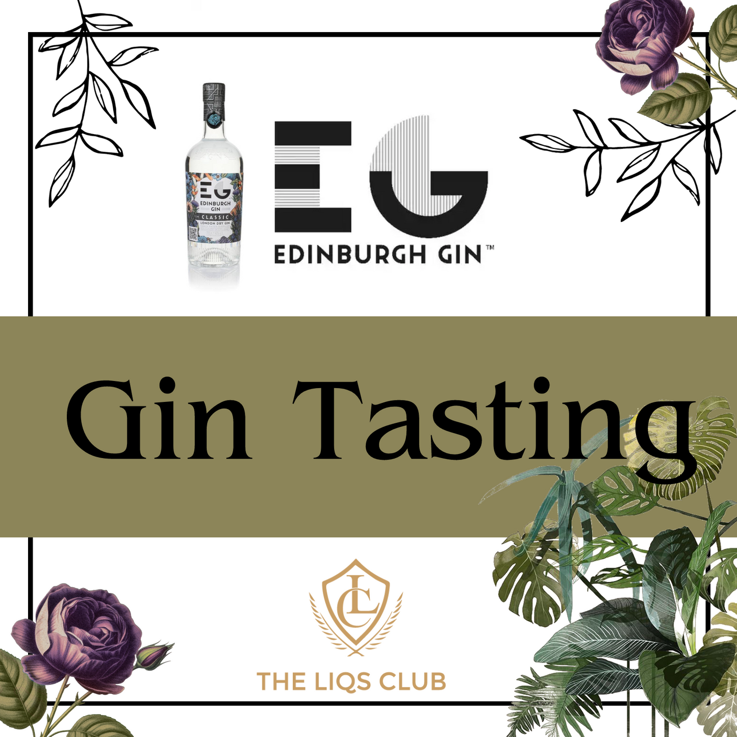 Edinburgh Gin Tasting - Friday 10th May 2024 7.30pm