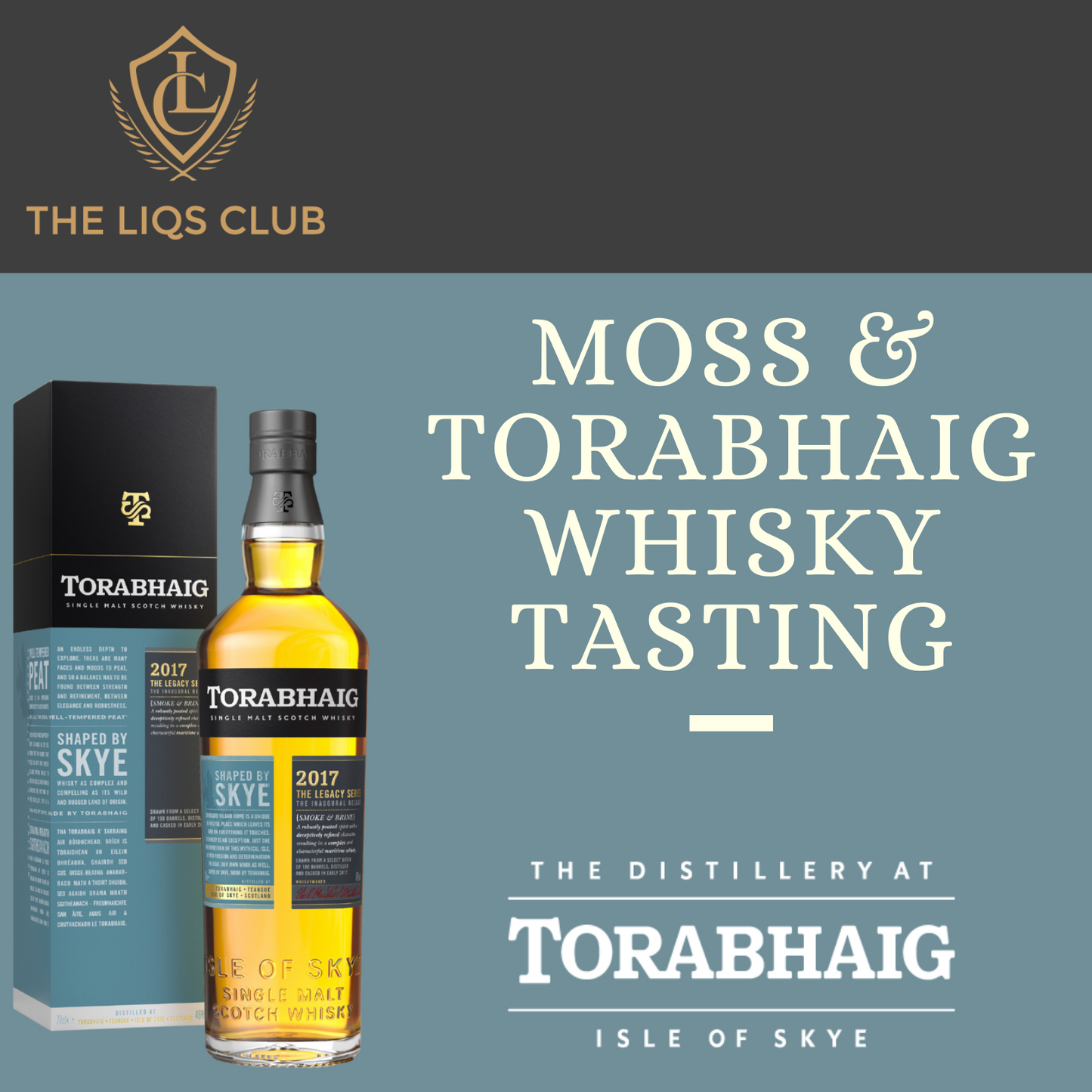 Moss & Torabhaig Whisky Tasting - Friday 8th March 2024 7.30pm