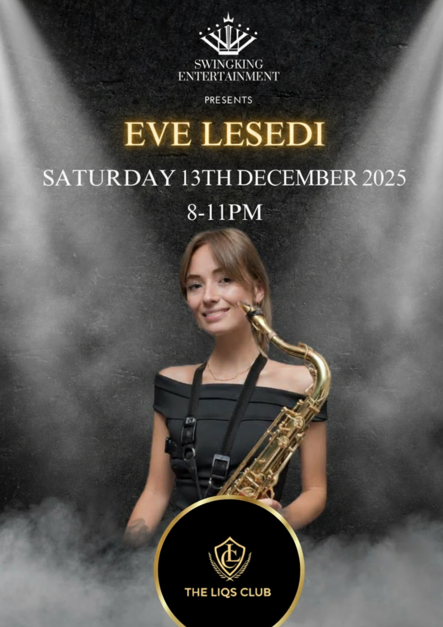 Eve Lesedi, Live at the Liqs Club - Sat 13th December, 8.30pm
