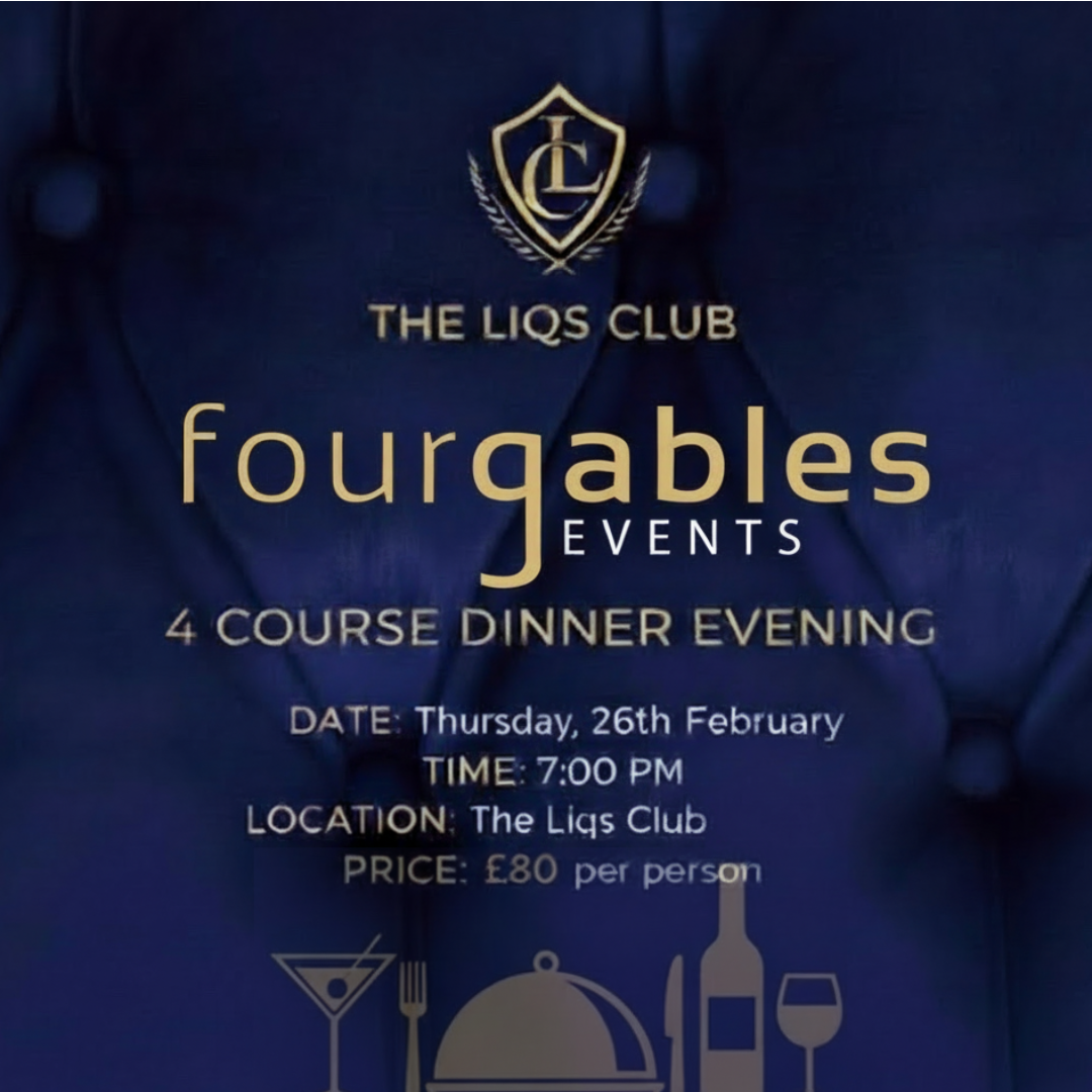 4 Course Dinner Evening with Four Gables - Thursday 26th February, 7.00pm