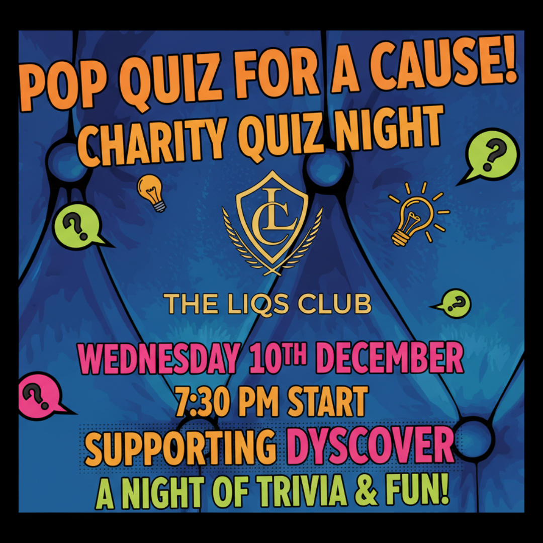 Dyscover charity Quiz Night - Wednesday 10th December