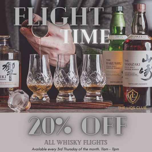 All day 'Flight Time' 20% off - 3rd Thursday of every month - 11am to 11pm - Members & Guests. No need to book. Just rock up !