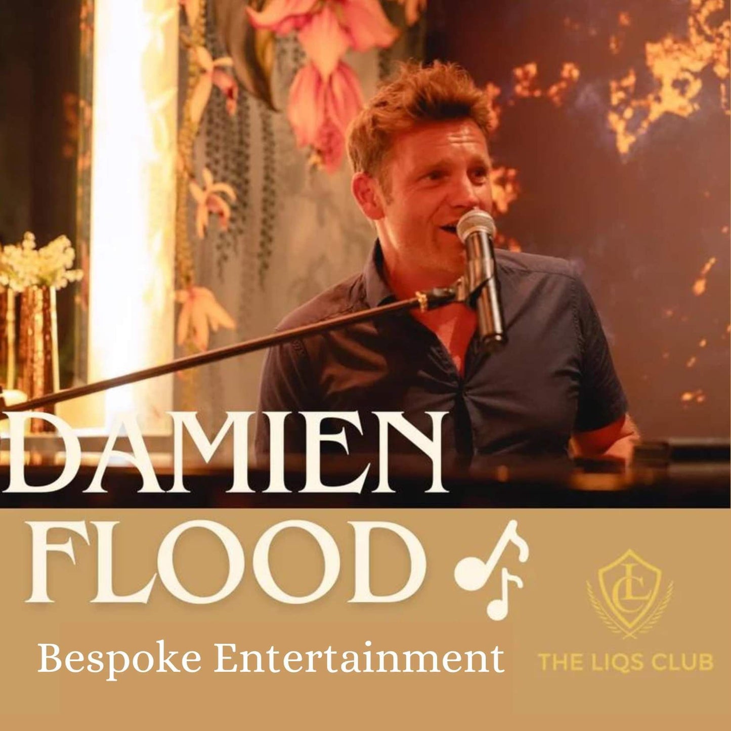 An evening with Damien Flood at his Piano - Saturday 28th September 2024 - Doors open 7pm show time 8.30.
