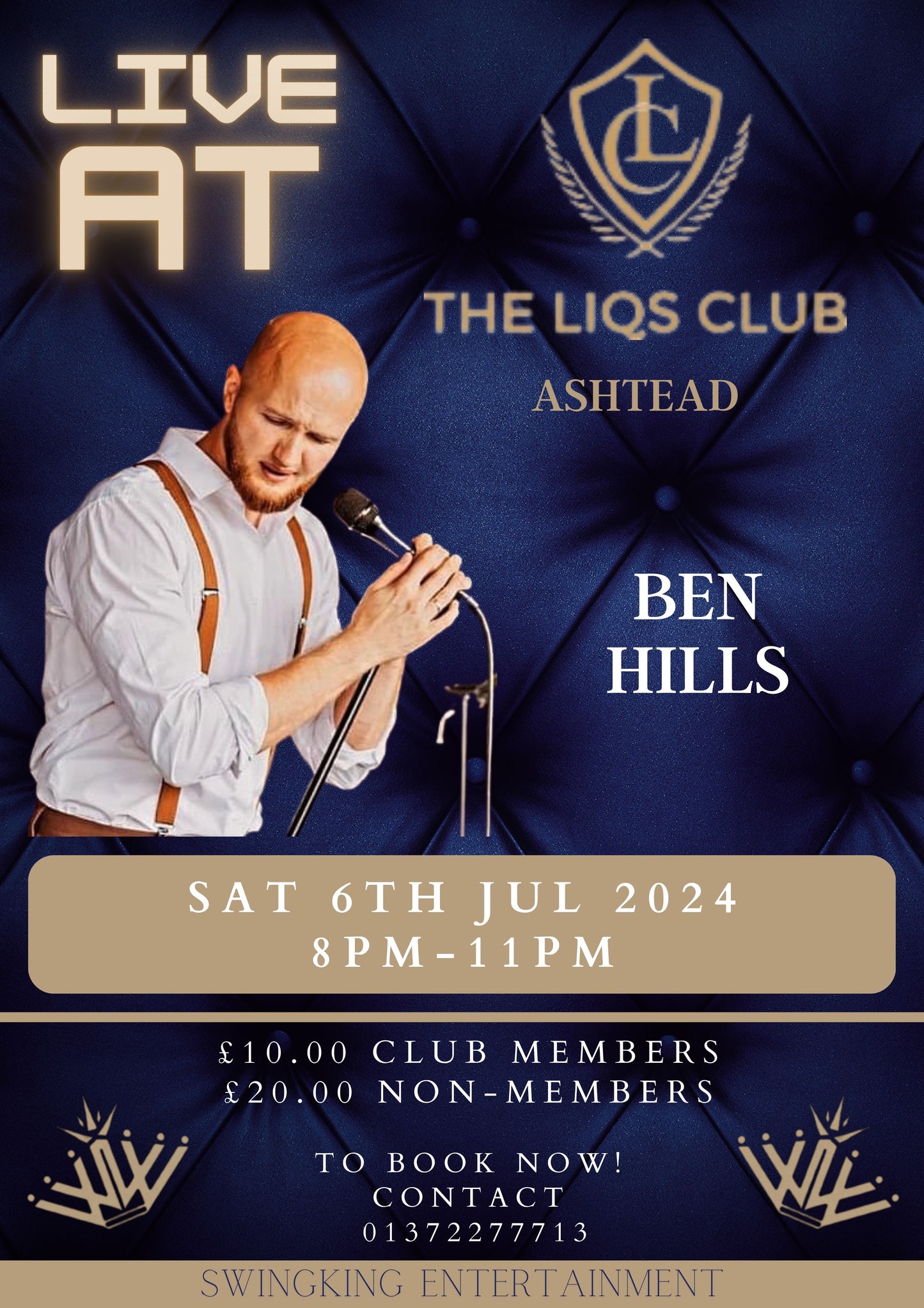 Live Music with Ben Hills - Saturday 6th July 2024