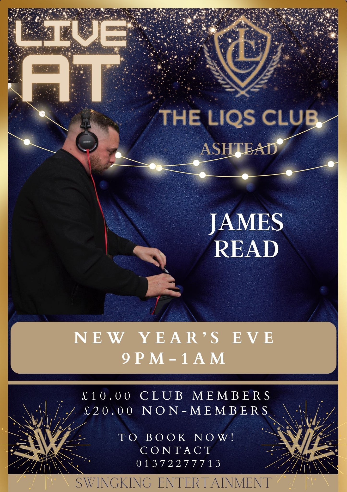 New Years Eve Party with DJ James Read - Wednesday 31st December 2024